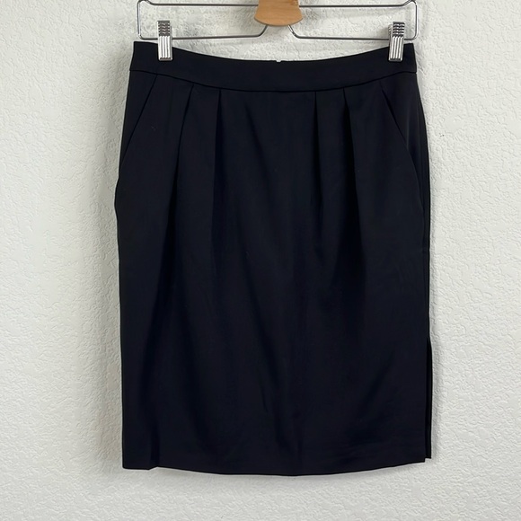 Salvatore Ferragamo Dresses & Skirts - Salvatore Ferragamo Pleated Trouser Side Slit Pocket Pencil Skirt Wool